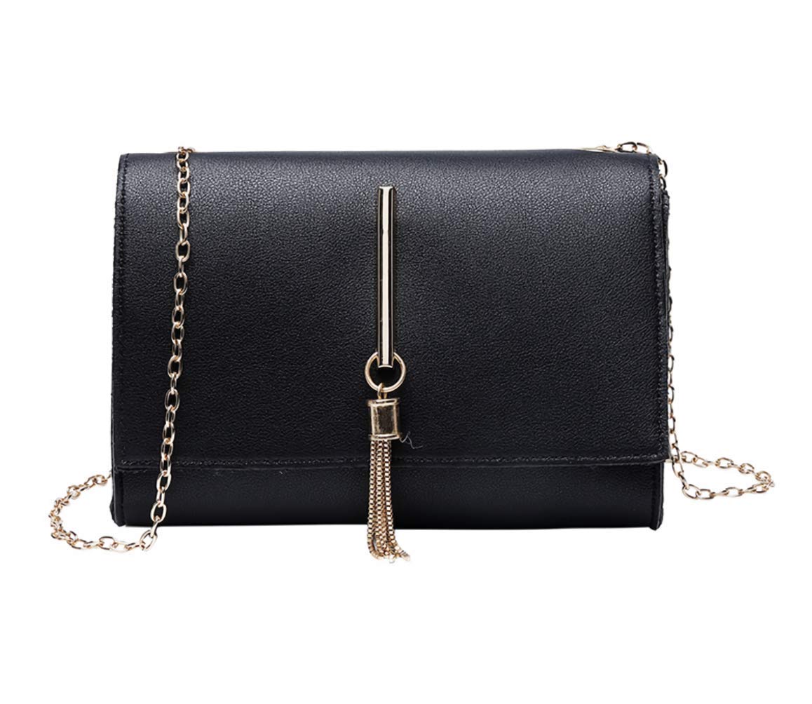 Мини-сумка на плечо, Клатч, Вечерняя сумка, Маленькая кожаная сумка, Женская (черный)