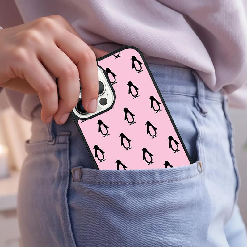 Cute Penguin Phone Case For iPhone 17 Air 15 16e 14 13 Pro Max Coque 12 11 Pro Max PLUS cover