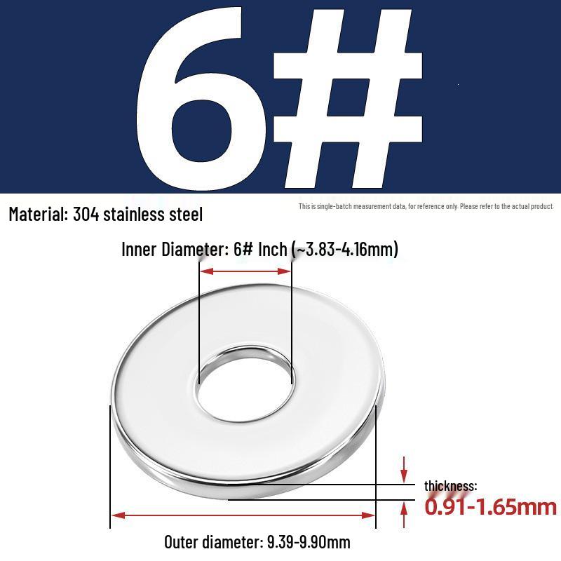304/316 Stainless Steel Flat & Round Washers Collection