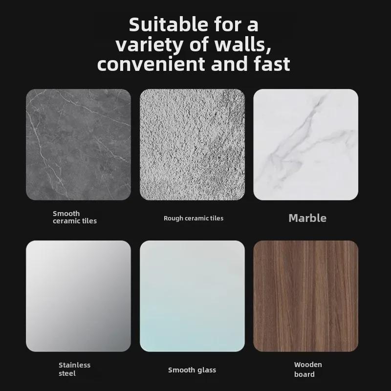 Traceless Punch-Free Sticky Hook: Strong, Multifunctional Acrylic Snap Buckle for Bathroom & Kitchen