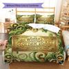 ChocolateFactory Pattern Bedding Quilt Set Quilt Cover Pillowcase Home Decoration Birthday Gift (1 * duvet cover + 2 * pillowcase, without core)