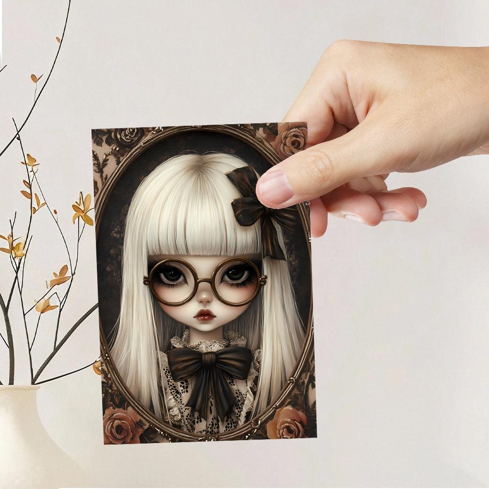 32pcs, Gothic Dark Postcard, Scary Girl, Birthday/Anniversary Gift, Collectible, Suitable for Gift Giving, Can Be Mailed.
