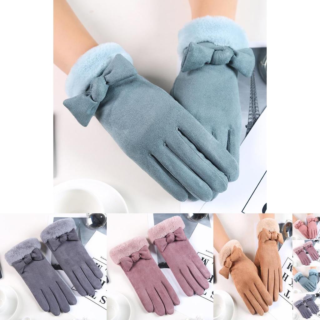 Luxurious Winter Warm Thick Soft Cashmere Touch Screen Gloves For Stylish Women Ladies