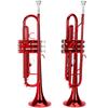 Brass Trumpet Music Wind Instrument with Assistant Tools Set (Red)