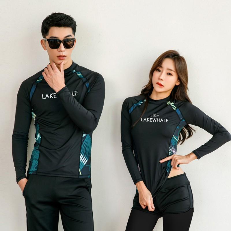Unisex Quick-Dry Rash Guard Set Snorkeling Surfing Swimming UV Protection Long Sleeve Swimwear