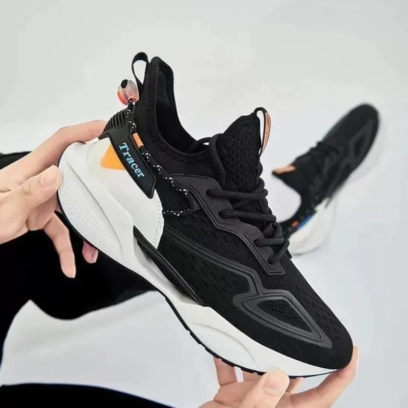 2025 new non-smelly feet men's shoes versatile casual sports shoes fly-woven mesh breathable soft-soled running shoes