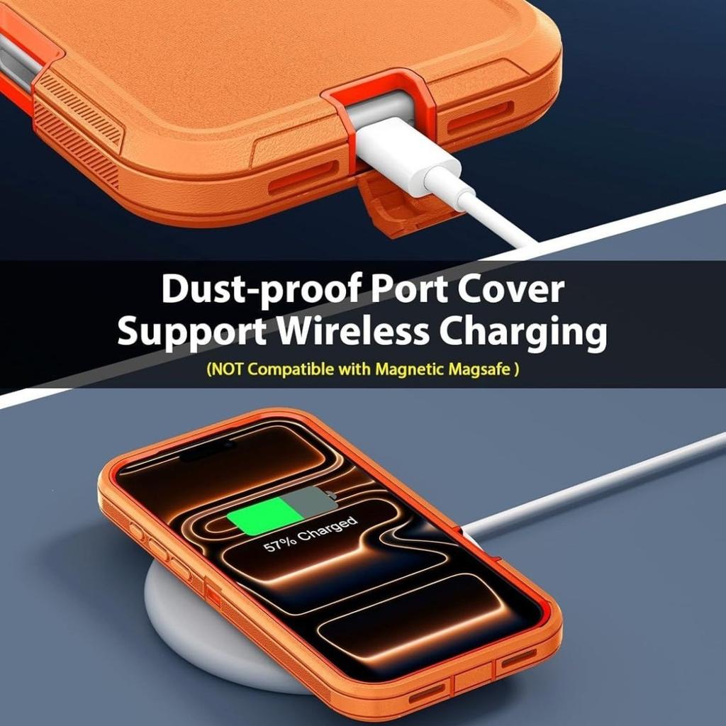 Heavy Duty Hybrid 3IN1 Ott Defender Case For iPhone 17 16 15 14 Plus 13 12 Pro Max Air 17e 16e Shockproof PC Cover With Clip