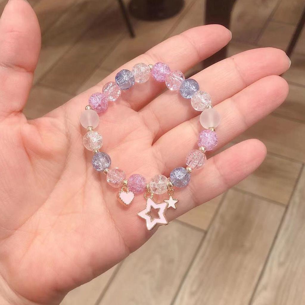Crystal Bracelet Alloy Colored Beaded Bracelet Student Friendship Fashion Bracelet Bead Glass Hot Selling New Cartoon