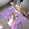 Powerpuff Girls Cartoon Pattern Carpet Purple Star Design Rug Decor Suitable for use as an anti-slip for living room bedroom sofas