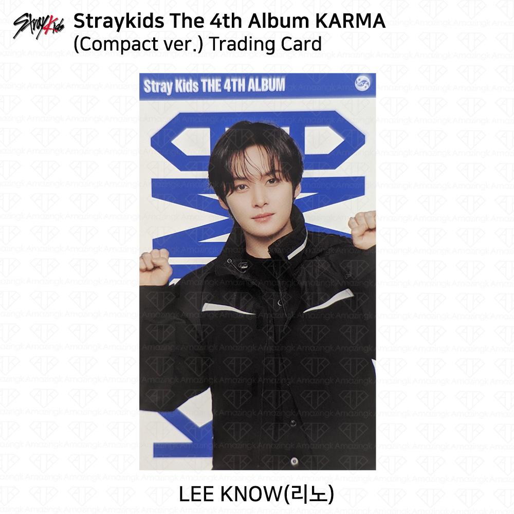 

Stray Kids 4-й альбом Karma компактная версия Официальная фотокарточка Leeknow Trading Card