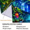 2D Blacklight Waterfall Tapestry Psychedelic Forest Wall Hanging for Bedroom Decor