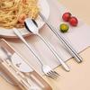 3 Pcs/Set with Storage Box Student Tableware Set Anti-slip Flateware Set Travel Cutlery Set  Camping
