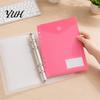 Dustproof Document Holder Clear Poly Envelope Binders Pocket Insert with Hook And Loop Closure, Plastic Project Organizer Documents File Folders Label