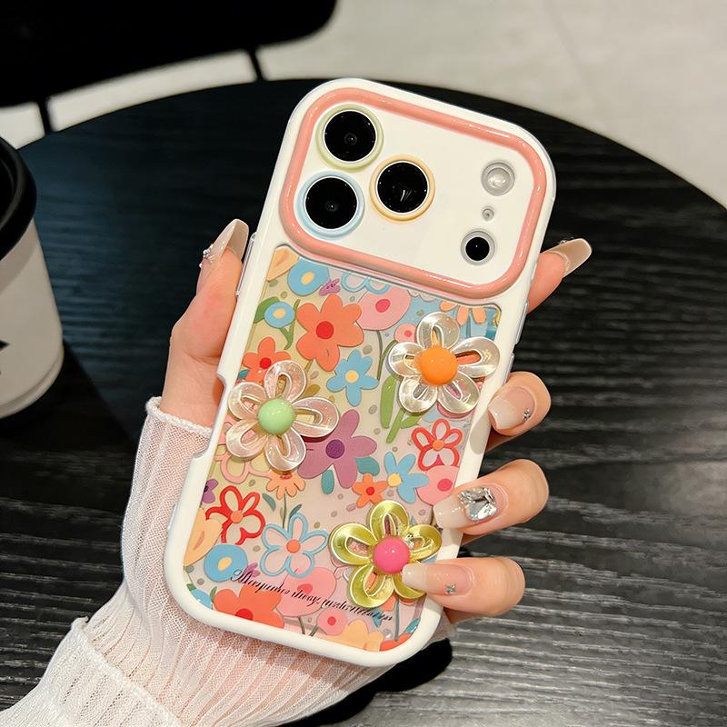 Colorful Floral iPhone 17 Pro Max Case: Drop-Proof, 3D Design, High-End Feel