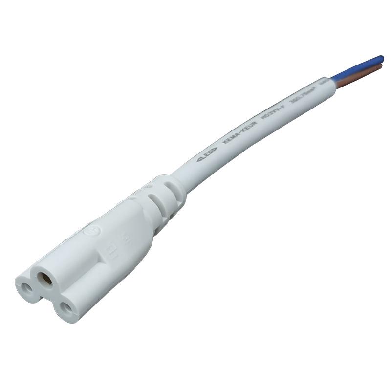 LED T5/T8 Fluorescent Tube Cord with 3-Hole Plug & 3-Core Ground Wire
