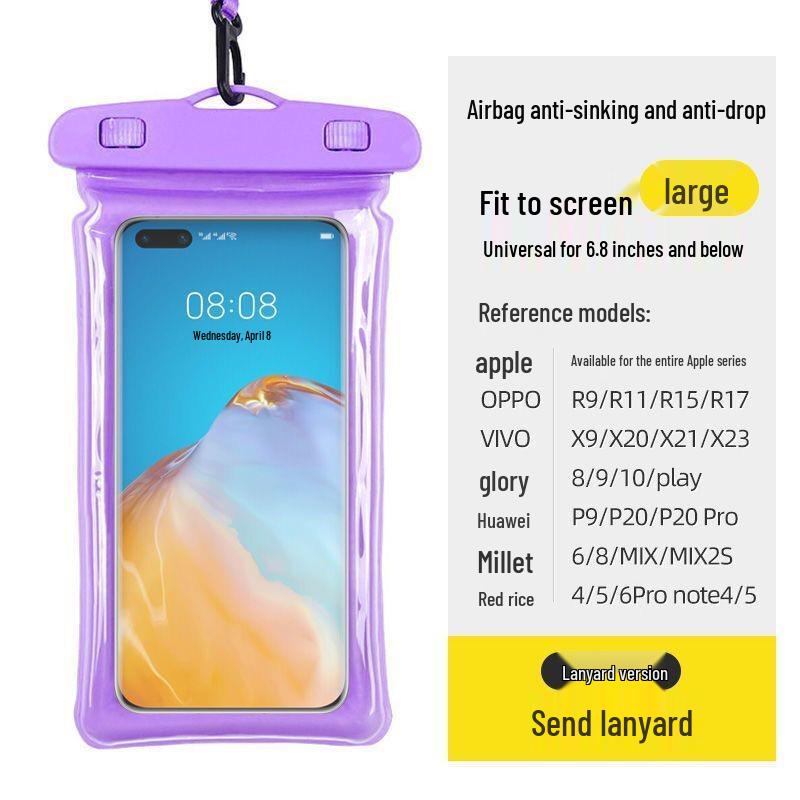 Waterproof Diving Phone Pouch - Protective Case for Swimming, Hot Springs, Water Parks, and More