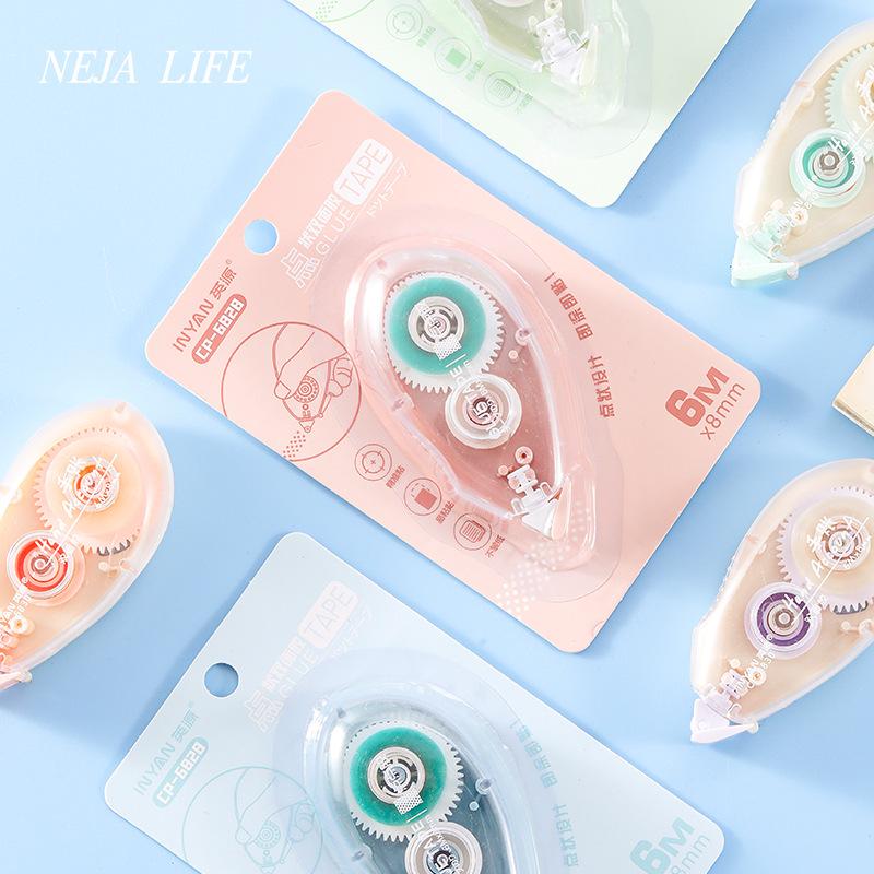 Double-Sided Transparent Dot Tape: High Viscosity Correction Tape, Cute Student Stationery