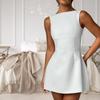 Women's Petite Sleeveless Summer Dress - Pear-Shaped, Waist-Slimming, Sweet and Simple Design