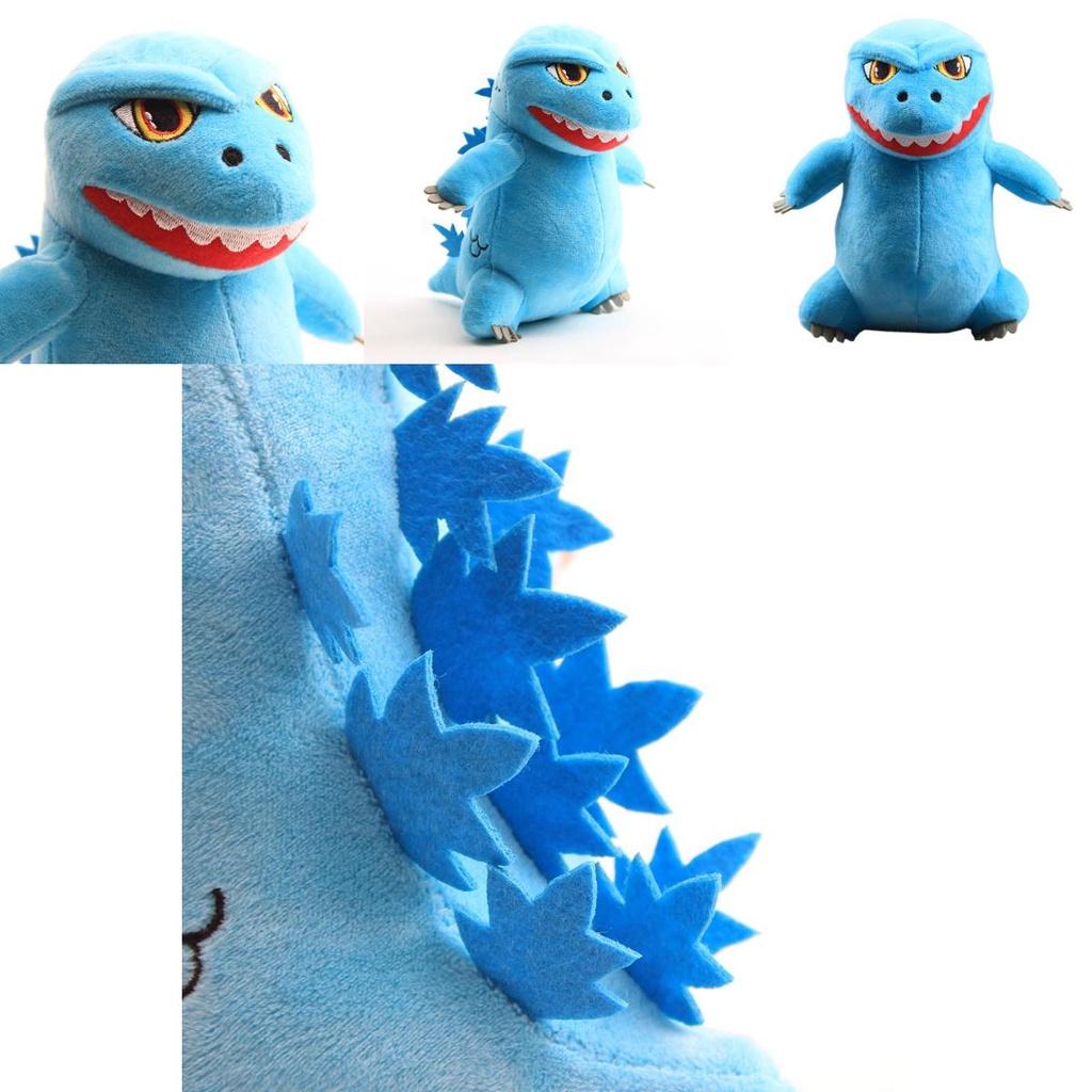 Adorable 20cm Godzilla Monster Plush Toy Blue Soft Stuffed Doll For Kids