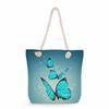 Butterfly print thick rope single-shoulder beach bag 7236 CLE