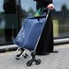 Shopping trolley shopping bag on wheels foldable strong solid waterproof