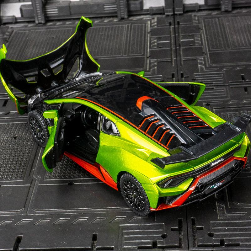 Simulation STO Alloy Car Ornaments Calf Sports Car Toy Car Sound And Light Force Can Open The Door
