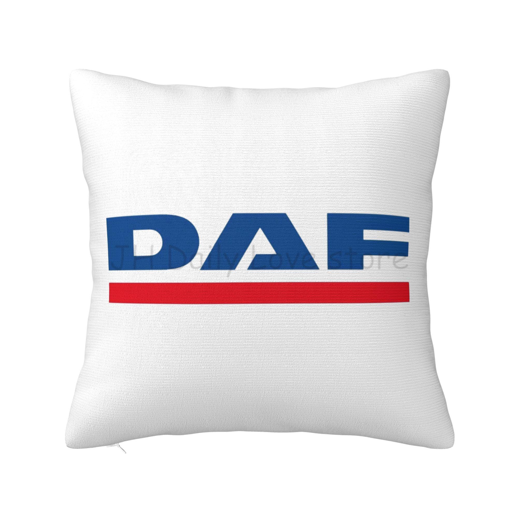 

DAF Truck Logo Print Throw Pillow Case for Home Bed Sofa Car Office Cushion Cover Soft Throws Pillowcase Decoration 18x18 Inch 30cmx30cm