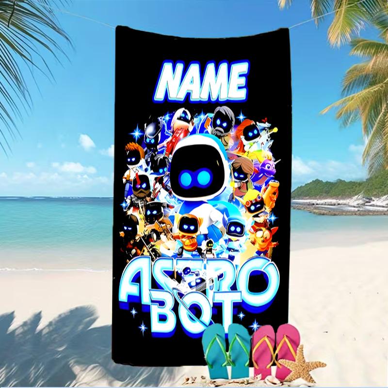 Customizable Personalized Beach Towels Astro Bot Themed designs.Suitable for the Beach, Yoga, Sports;ideal As Beach Accessories