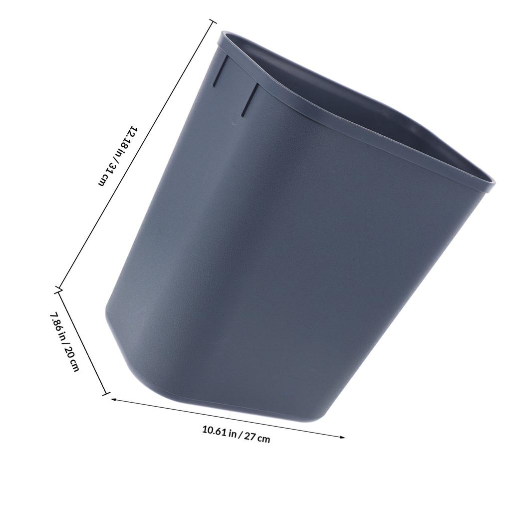15L Sleek Square Trash Bin Space Saving Garbage Can for Under Desk Office Kitchen Dorm Small Narrow Area Waste Basket