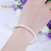 Women Bangle Copper Silver Color Curved Adjustable Smooth Polished Luster Wrist Jewelry Anniversary Birthday Gift Lightweight Bangle