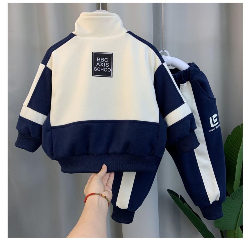 Conjunto de ropa para niños Temporada de primavera y otoño Chaquetas y pantalones casuales para niños y bebés Conjunto de 2 piezas Ropa deportiva coreana
