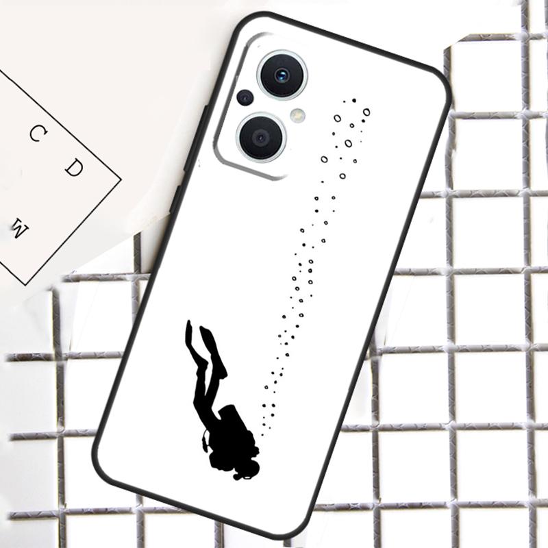 Scuba Diver Diving Phone Case For OPPO Reno 13F 13 12 11 14 F 10 Pro 8T 7 8 Lite OPPO Find X9 X6 X5 X8 Pro Cover