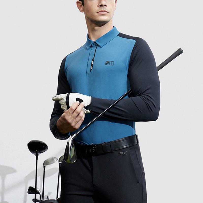 New FILA Golf Series Polo Shirt Men's Logo Blue A11M415213F-DG