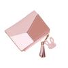 Color Block Women Wallet Slim Card Holder Wallet Bifold Mini Wallet with ID Window Zipper Coin Pocket for Travel Work Daily Use