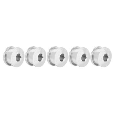 Bikes Road Bicycles Chainwheel Screws Bolts & Nut Parts for Single Dental Plate Titanium Color