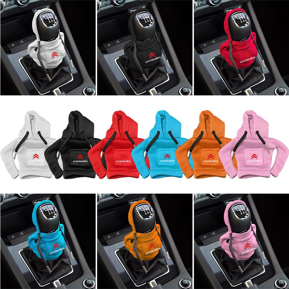 Hoodie Car Gear Shift Knob Cover Manual Handle Sweatshirt Change Lever Covers For Citroen C3 Berlingo C4 Saxe Jumpy VTS C-Quatre