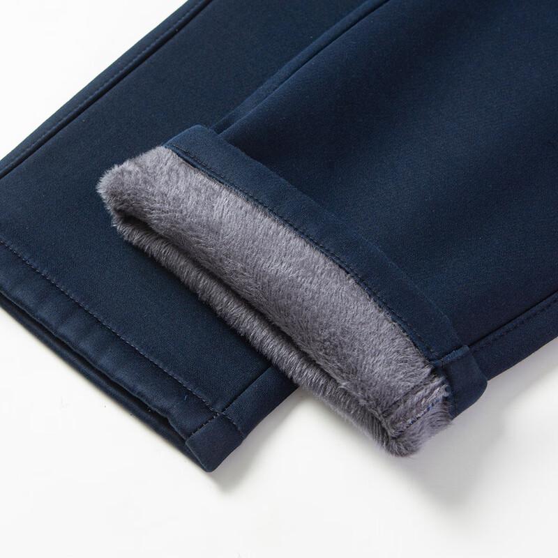 MONTAGUT Men's Fleece-Lined Business Casual Thermal Pants