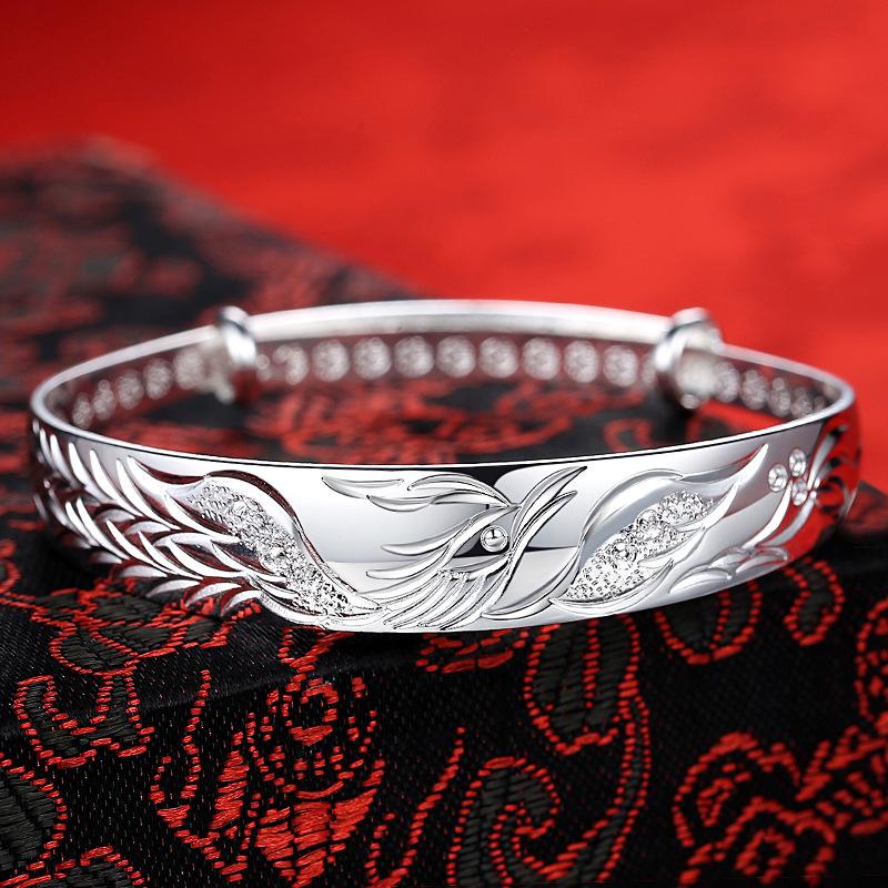 Vila Auspicious Phoenix Silver-Plated Fashion Bracelet for Women