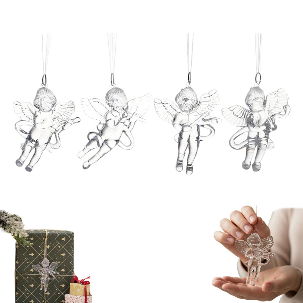 New Christmas Decoration Items, A Variety of Transparent Acrylic Angel Pendants and Creative Hanging Ornaments Christmas