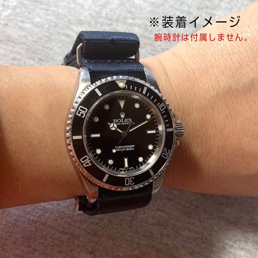 Watch Premium G10 NATO Type Silk Touch Nylon 20mm Width DELUXE NYLON NATO TYPE WATCH STRAP Navy 20mm [Naval Co.] Strap, Navy,