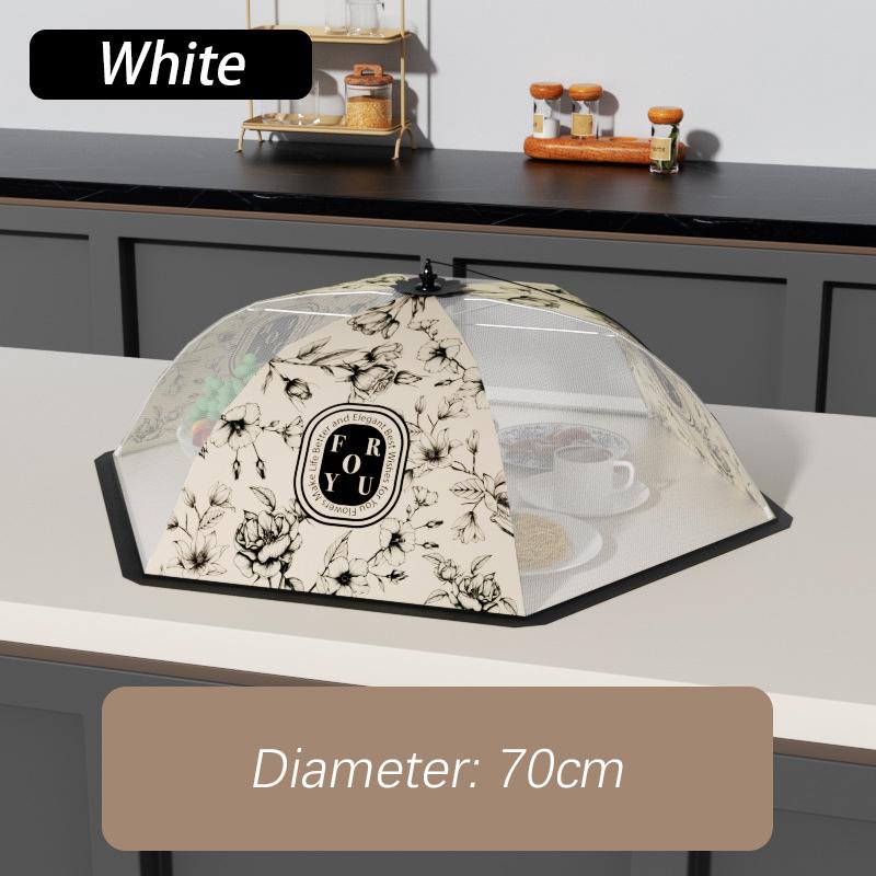 Foldable Breathable Food Cover Dust-Proof Mosquito-Proof Reusable Household Rice & Leftovers Protector for Dining Table