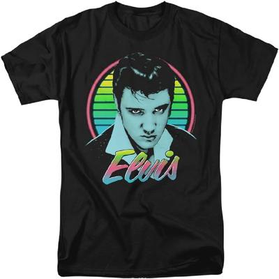 Elvis Presley Neon King Unisex Erwachsenen T-Shirt für Männer und Frauen
