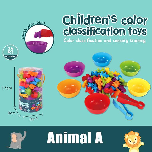 Montessori Color Sorting Toys Matching Game Baby Toys Fine Motor Training Educational Toys Montessori Games For Kids 2 3 4 Years
