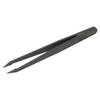10pcs Anti Static Tweezer Plastic Material Glossy Lines Black Hearing Aid Tweezer for Electronics Laboratory Work