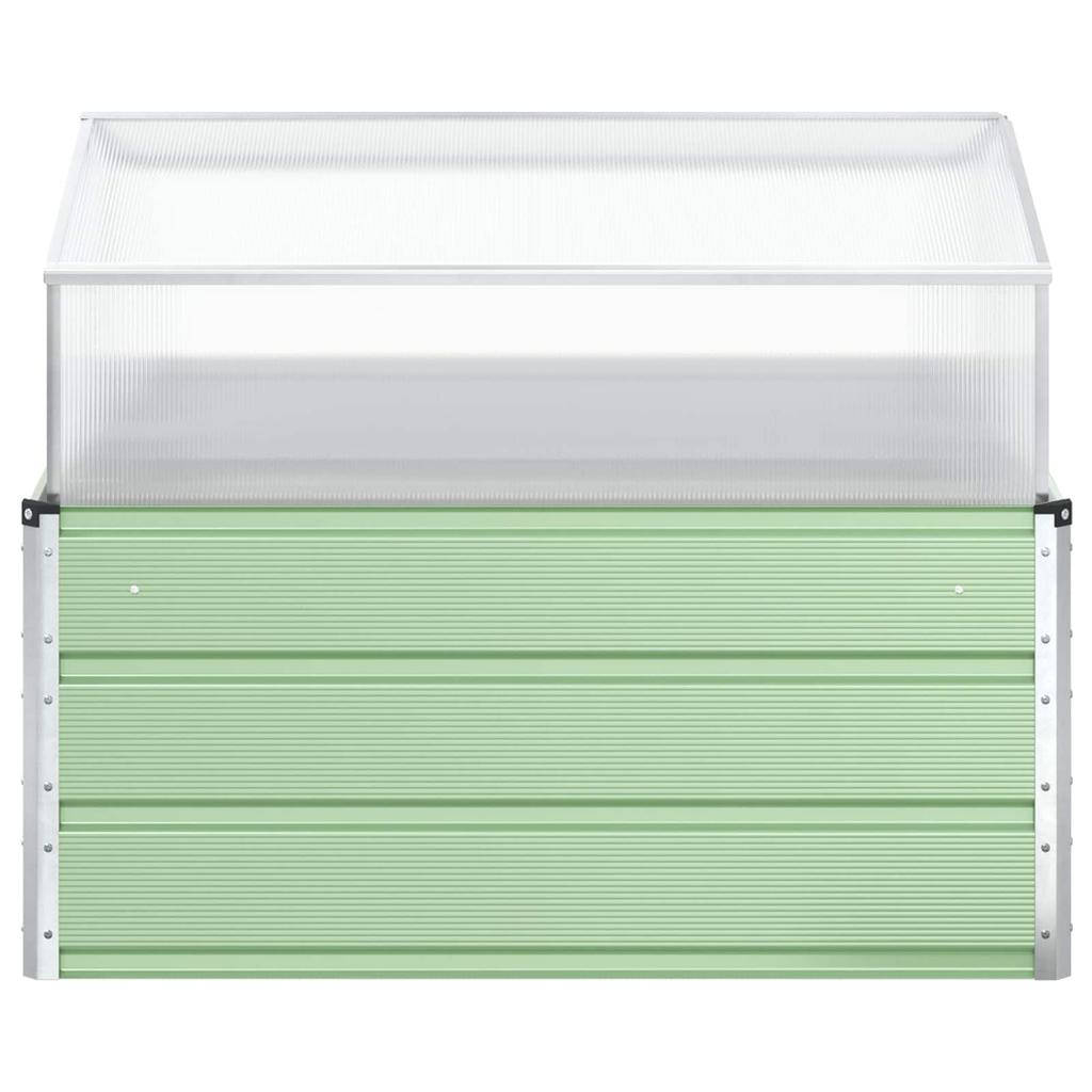 Planter Box Pastel Green 100 X 100 X 77 Cm Galvanized Steel