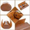 3 Slots Vintage PU Leather Roll Travel watch Case, Portable Watch Organizer Display Storage Box For Men Gift