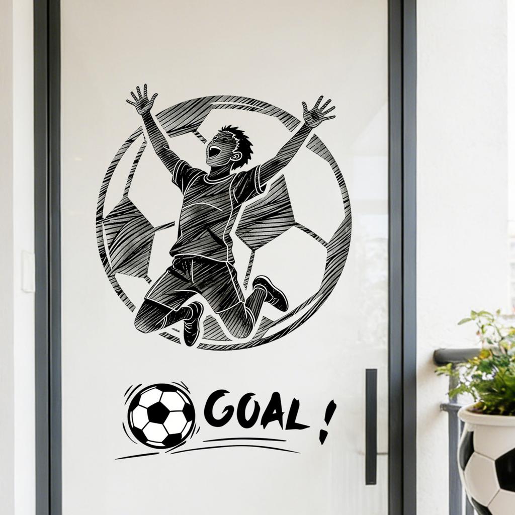 Väggdekor med fotbollstema för sovrum, vardagsrum, sport, heminredning