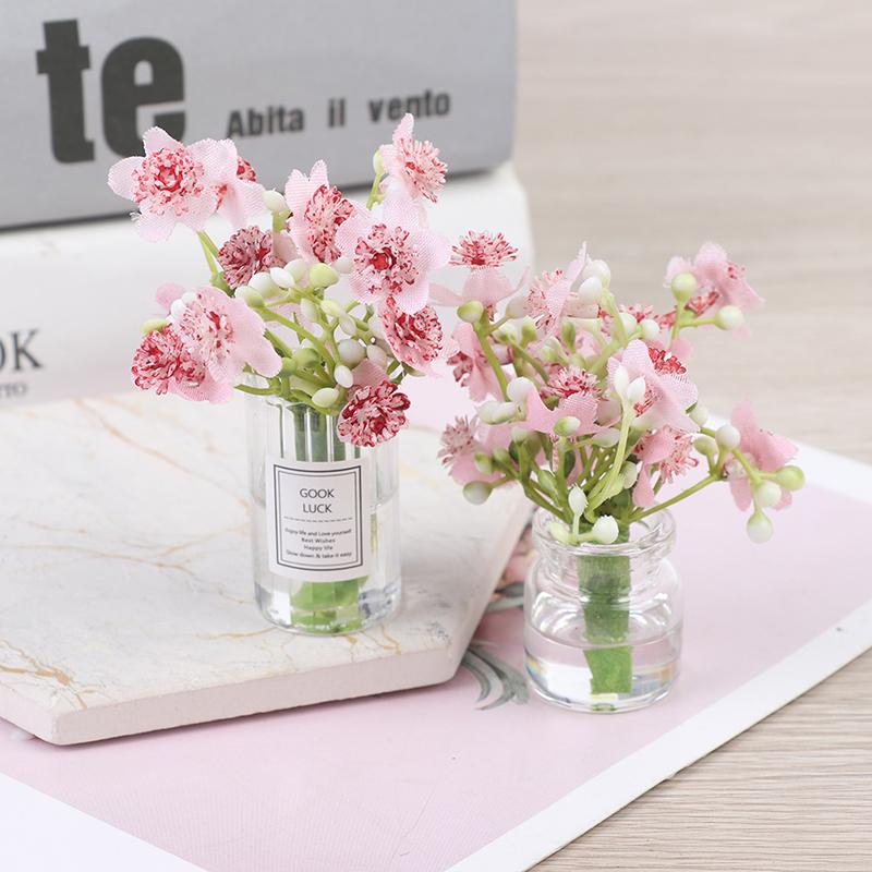 1:12 миниатюрных ваз для кукольного домика с цветами жасмина — фото 6