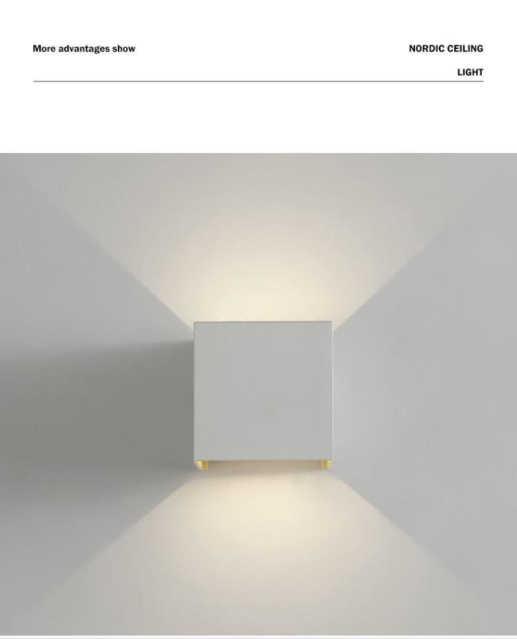 Double-Head Dimmable Outdoor Waterproof Wall Lamp