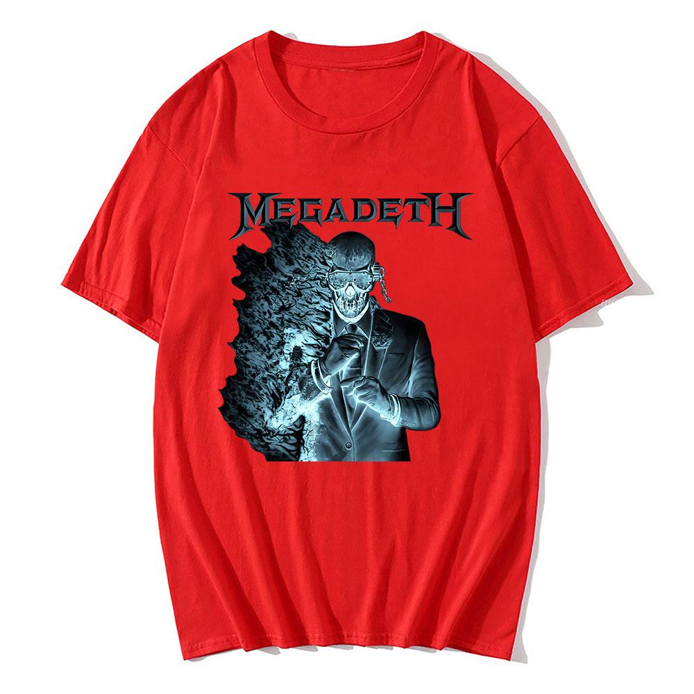 Megadeth Εκτύπωση Άλμπουμ T-shirt Ροκ Συγκρότημα Heavy Mental Unisex Streetwear T-shirts Καλοκαιρινά Βαμβακερά Λαιμόκοψη Ανδρικά/Γυναικεία T-shirts Γραφικά Merch